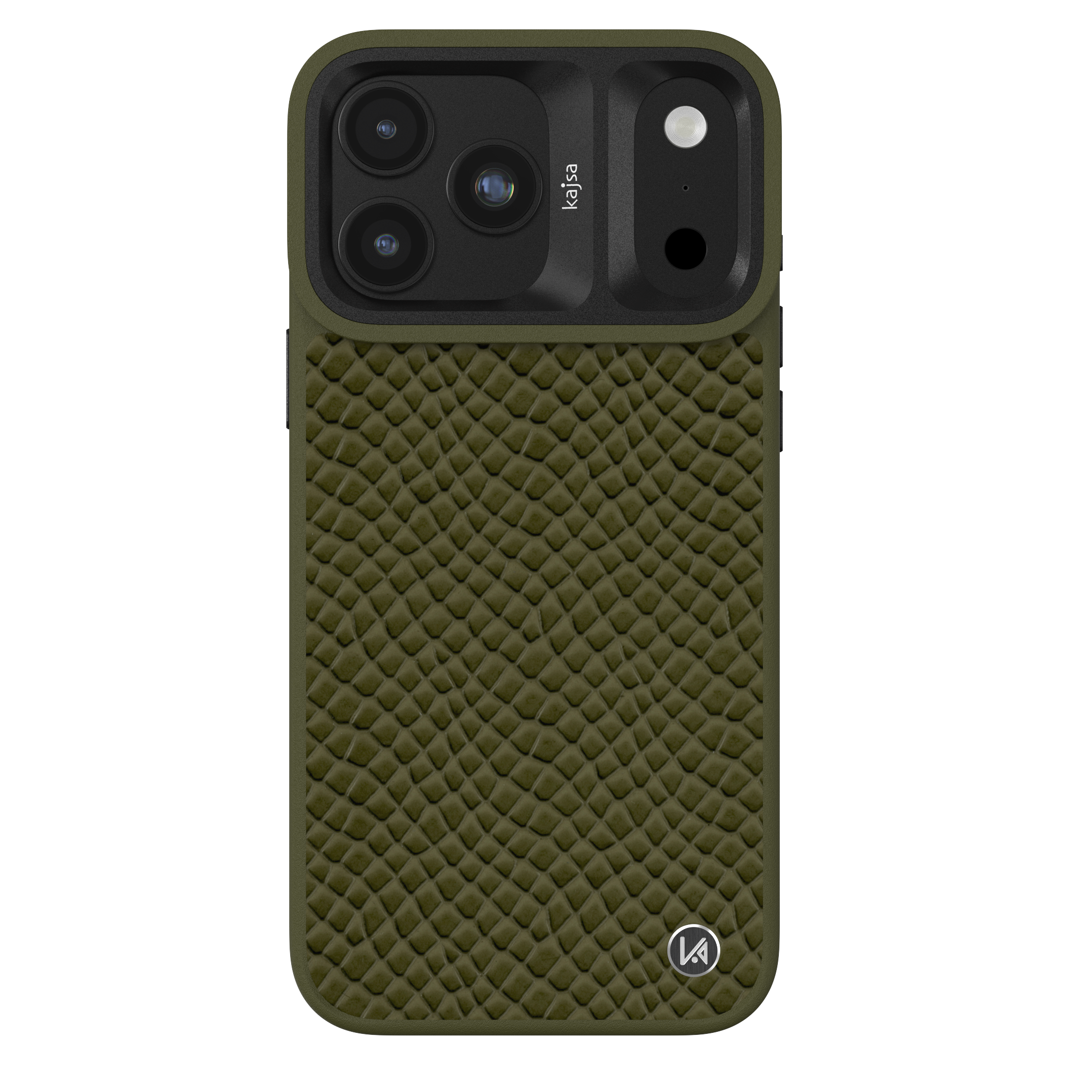 Genuine Leather Pearl Pattern Back Case for iPhone 18 (MagSafe Compatible)