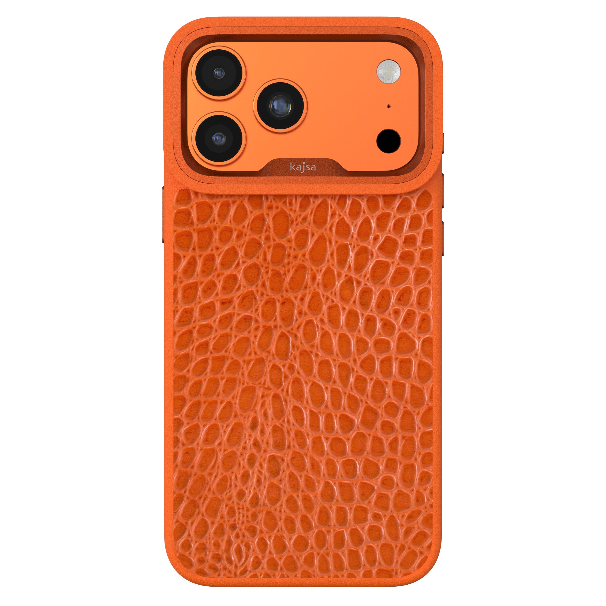 Genuine Leather Rock Pattern Back Case for iPhone 17 (MagSafe Compatible)