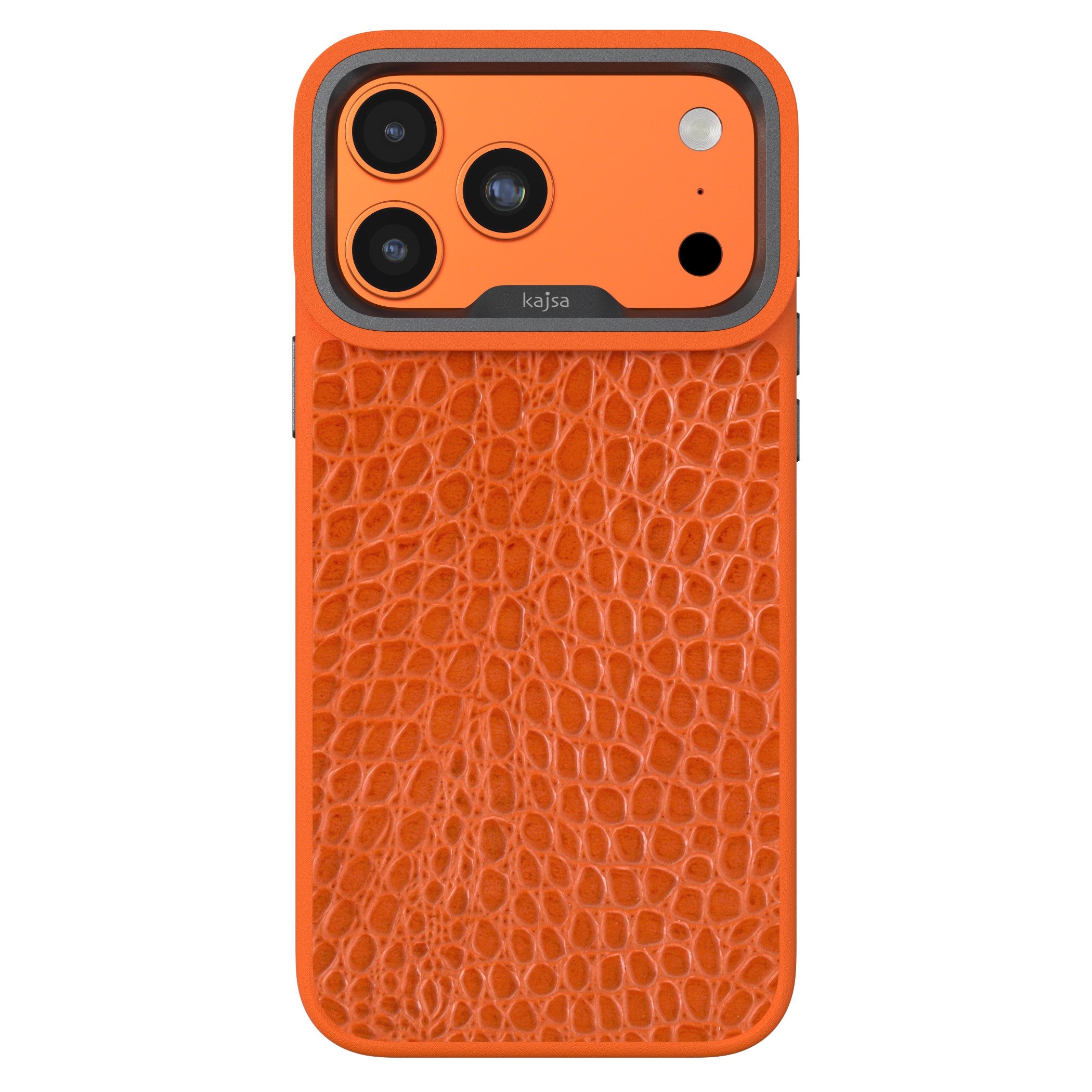 Genuine Leather Rock Pattern Back Case for iPhone 17 (MagSafe Compatible)