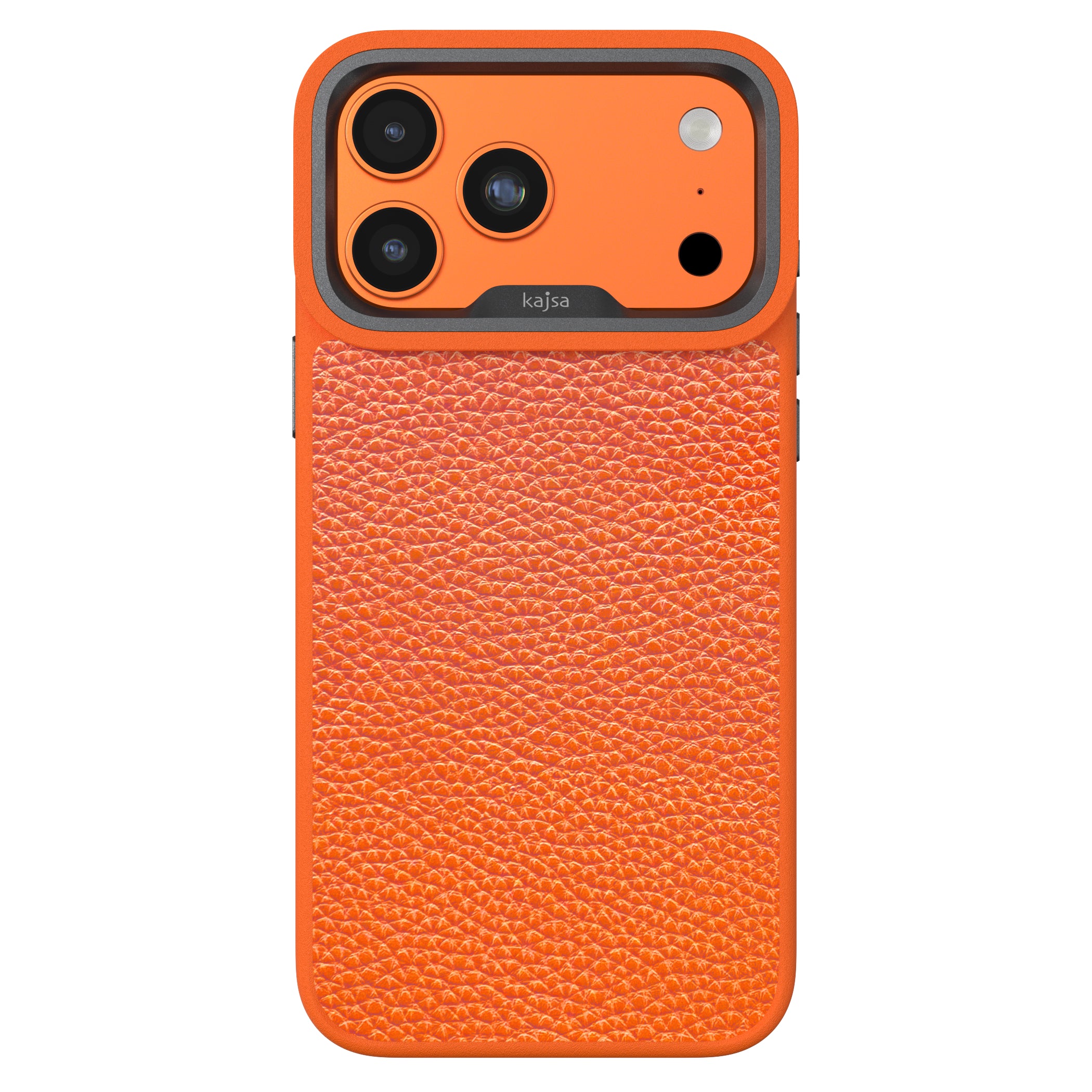 Genuine Leather Togo Litchi Pattern Back Case for iPhone 17 (MagSafe Compatible)