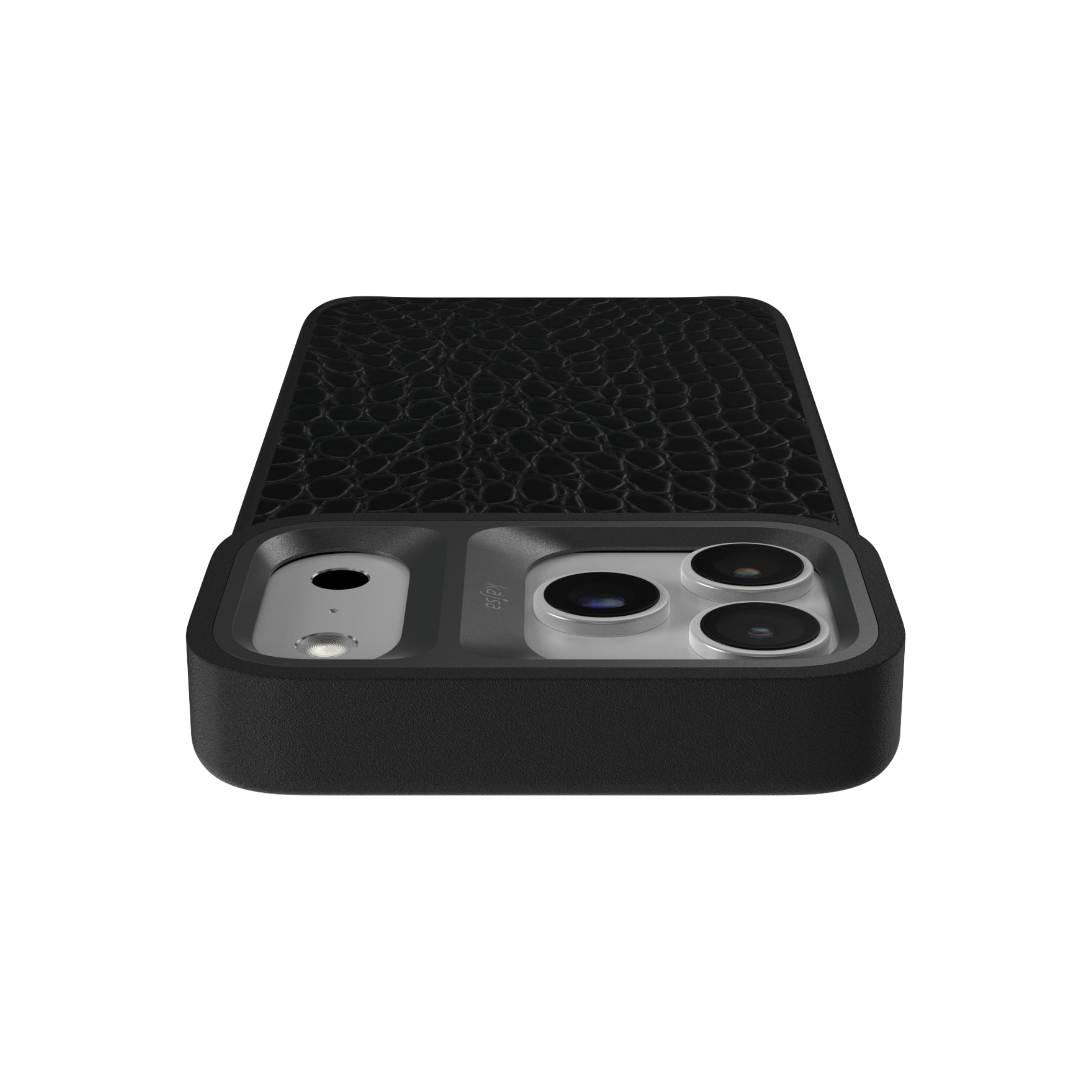 Genuine Leather Rock Pattern Back Case for iPhone 17 (MagSafe Compatible)